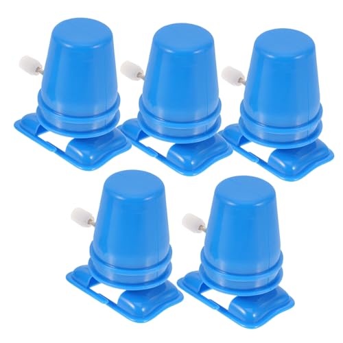 TOBBOMEY 5St Farbige Gehbewegung Spielzeugmechanismus zum Aufziehen gehende Uhrwerkspielzeuge Gerät Roboter bastelzeug handwerkskunst Ersatzbewegung Mini-Rückspulteil Plastik Blue von TOBBOMEY