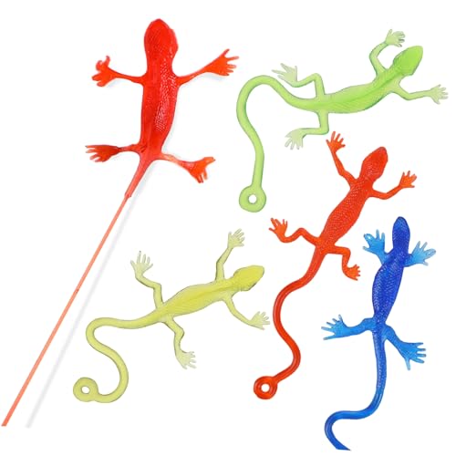 TOBBOMEY 5Stücke Dehnbares Eidechsenspielzeug Klebrige Eidechsenfiguren aus TPR und Leicht für Partygeschenke Langlebig und Vielseitig Einsetzbar TOBBOMEY 5Stücke Dehnbares Eidechsenspielzeug Klebrige Eidechsenfiguren aus TPR und Leicht für Partygeschenke Langlebig und Vielseitig Einsetzbar von TOBBOMEY