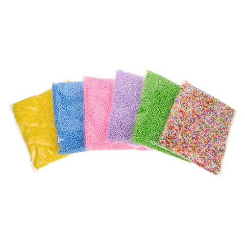 TOBBOMEY Sichere Schaumstoffperlen Aus Kunststoff Für Kinder 6 Beutel Mit Perlen Für Bastelprojekte Und Dekorative Füllmaterialien von TOBBOMEY