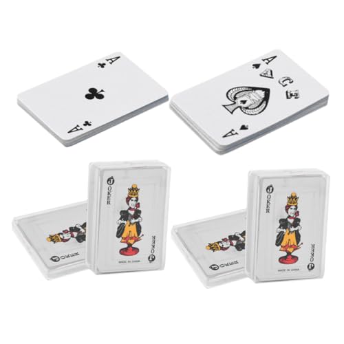 TOBBOMEY 6 Sätze Teiliges Mini Poker Kartenspiel für Kleine Spielkarten aus Handliche Reise Spielkarten Leicht und Kompakt Fördert Konzentration und Spaß Familie von TOBBOMEY