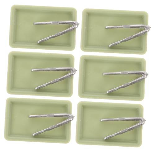 TOBBOMEY 6 Sets Puppenhausmodell, Puppenhaus Küchenmöbel, Miniaturlöffel, Puppenhaus Dekorationen, Puppenhausbäckerei, Miniatur Puppenhaus Bausatz, Mini Zangen Zum Servieren von TOBBOMEY