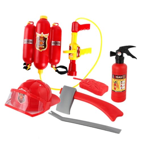 TOBBOMEY 6 Stück 1 Set Rollenspiel Feuerwehrmann Verkleidungsspielzeug Für Rollenspiel Kostüm Feuerwehrmann Kostümzubehör Rot TOBBOMEY 6 Stück 1 Set Rollenspiel Feuerwehrmann Verkleidungsspielzeug Für Rollenspiel Kostüm Feuerwehrmann Kostümzubehör Rot von TOBBOMEY