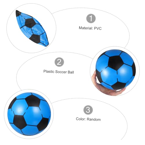 TOBBOMEY 6 Stück Aufblasbare Fußbälle Bunte Plastik Fußballspielzeuge für Outdoor Spaß Sicher und Langlebig für Fußballtraining und Dynamische Freizeit im Freien Zufällige Zufällige Farbe TOBBOMEY 6 Stück Aufblasbare Fußbälle Bunte Plastik Fußballspielzeuge für Outdoor Spaß Sicher und Langlebig für Fußballtraining und Dynamische Freizeit im Freien Zufällige Zufällige Farbe von TOBBOMEY