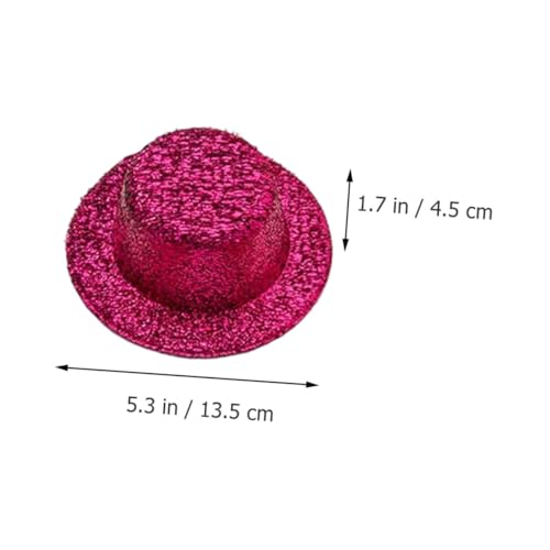 TOBBOMEY 6 Stück Kleine Glitzer Mini Hüte für Puppen DIY Bastelbedarf Partydekorationen Bunte Farbige Topper für Haustiere und Kreative Handwerksprojekte Zufällige Farbe Zufällige Farbe von TOBBOMEY