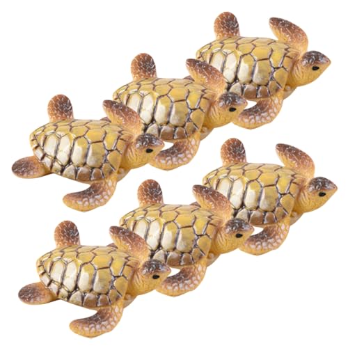 TOBBOMEY 6 Stück Kunstharz Meeresschildkröte, Aquarium Moos, Mikro Landschafts Ornament, Schildkrötenstatue, Kleine Schildkröte, Miniatur Schildkrötenfigur, Kleine Schildkrötenstatue, von TOBBOMEY