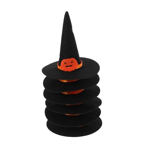 TOBBOMEY 6 Stück Mini Wollfilz Hüte Halloween Witch Hats für Flaschen und Puppen Dekoration für Partys und Bastelprojekte TOBBOMEY 6 Stück Mini Wollfilz Hüte Halloween Witch Hats für Flaschen und Puppen Dekoration für Partys und Bastelprojekte von TOBBOMEY