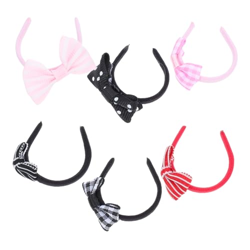 TOBBOMEY 6 Stück Miniatur Haarreifen Mini Bowknot Haarschmuck für Puppenhaus DIY Doll Accessoires für Kreative Gestaltung Vielseitige Puppenbekleidungs Requisiten von TOBBOMEY