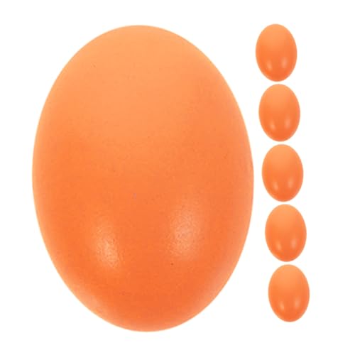 TOBBOMEY 6 Stück Selbst Bemalte Eier, Bemalbare Eier, Basteleier Zum Bemalen, Unfertige Eier, DIY Simulationseier, Holzeier Zum Dekorieren, Holzeier Zum Basteln, Künstliche Eier Zum von TOBBOMEY