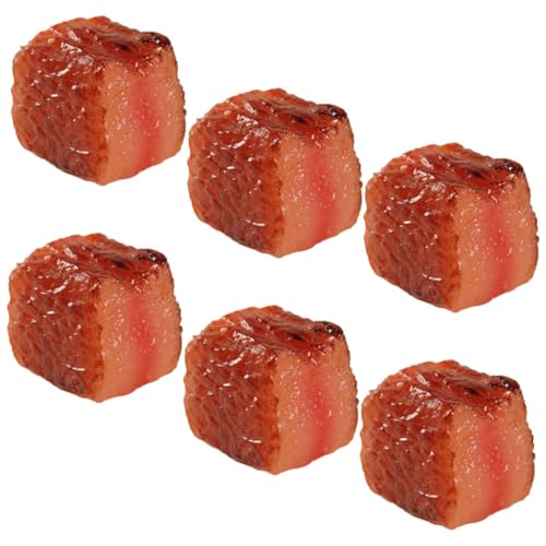 TOBBOMEY 6 Stück Simulierte Rindfleischnuggets, Rollenspiel, Rindfleischwürfel, Rindfleischwürfel, Dekoration, Gefälschtes Gekochtes Fleisch, Küche, Gefälschtes Fleisch, Requisite, TOBBOMEY 6 Stück Simulierte Rindfleischnuggets, Rollenspiel, Rindfleischwürfel, Rindfleischwürfel, Dekoration, Gefälschtes Gekochtes Fleisch, Küche, Gefälschtes Fleisch, Requisite, von TOBBOMEY