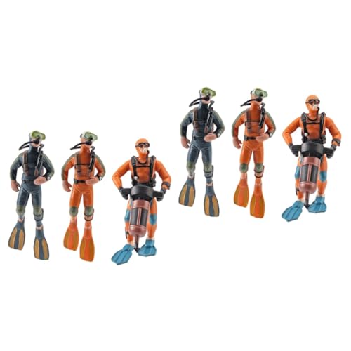 TOBBOMEY 6 Stück Taucher Modell, Aquarium Dekoration, Kleiner Schwimmender Taucher, Aquarium Dekoration, Aquarium Landschaft, Taucher Ornament, Simulation, Taucher, Taucher Figur von TOBBOMEY
