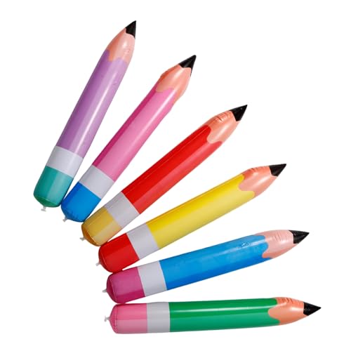 TOBBOMEY 6 Stück Teiliges Aufblasbare Bleistift Deko Große PVC Schulanfang Dekoration Bunte Riesen Stifte für Klassenzimmer Langlebig und Kinderfreundlich als Party und Foto Requisite TOBBOMEY 6 Stück Teiliges Aufblasbare Bleistift Deko Große PVC Schulanfang Dekoration Bunte Riesen Stifte für Klassenzimmer Langlebig und Kinderfreundlich als Party und Foto Requisite von TOBBOMEY