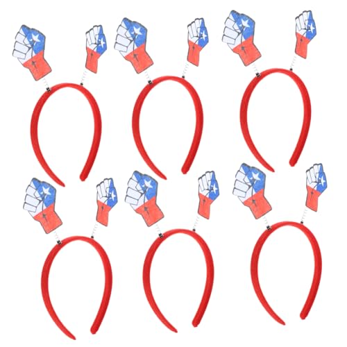 TOBBOMEY 6 Stück Teiliges Chile Stirnband Party Haarband mit Einzigartigem Design für Erwachsene Leichtes Kunststoff und Stoffmaterial Komfortabel und Dekorativ für Nationalfeiertag und von TOBBOMEY