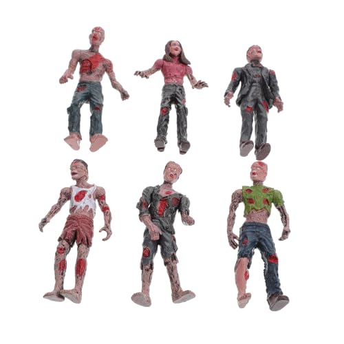 TOBBOMEY 6 Stück Teiliges Gruselige Zombie Figuren aus Kunststoff Leichte Mini Zombie actionfiguren als Horror deko für Halloween Party Realistische Modelle für Tisch Raumschmuck TOBBOMEY 6 Stück Teiliges Gruselige Zombie Figuren aus Kunststoff Leichte Mini Zombie actionfiguren als Horror deko für Halloween Party Realistische Modelle für Tisch Raumschmuck von TOBBOMEY