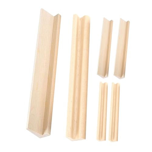TOBBOMEY 6 Stück Teiliges Holz Domino-tablett Langlebige DIY Buchstabenhalter für Kinderbasteln Kreatives Karten Dominospiel Zubehör Vielseitige Dekoration für Zuhause und Büro von TOBBOMEY