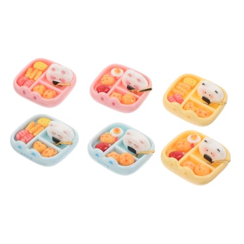TOBBOMEY 6 Stück Teiliges Miniatur Bento Sushi aus Resin Niedliche Miniatur Japanische Essensmodelle Realistische Mini Lunchbox Dekoration für Puppenhaus Micro und DIY Szenen TOBBOMEY 6 Stück Teiliges Miniatur Bento Sushi aus Resin Niedliche Miniatur Japanische Essensmodelle Realistische Mini Lunchbox Dekoration für Puppenhaus Micro und DIY Szenen von TOBBOMEY