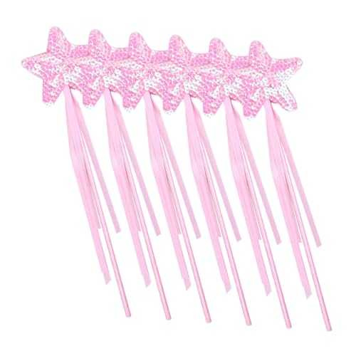 TOBBOMEY 6 Stück Teiliges Pailletten Zauberstäbe mit Sternenmotiv Rosa Feenstäbe für Kindergeburtstag Party Kostüm Bühnenauftritte und Cosplay Vielseitige Fee Requisiten für Mädchen TOBBOMEY 6 Stück Teiliges Pailletten Zauberstäbe mit Sternenmotiv Rosa Feenstäbe für Kindergeburtstag Party Kostüm Bühnenauftritte und Cosplay Vielseitige Fee Requisiten für Mädchen von TOBBOMEY