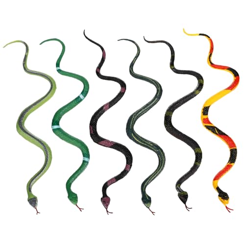 TOBBOMEY 6 Stück Teiliges Realistische Schlangenspielzeuge aus Robustem Kunststoff Detailreiche Schlangenfiguren für Halloween Deko Scherzartikel und Reptilienliebhaber Widerstandsfähig TOBBOMEY 6 Stück Teiliges Realistische Schlangenspielzeuge aus Robustem Kunststoff Detailreiche Schlangenfiguren für Halloween Deko Scherzartikel und Reptilienliebhaber Widerstandsfähig von TOBBOMEY