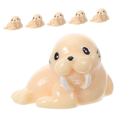 TOBBOMEY 6 Stück Teiliges Resin Walross Figuren Kindgerechte Lernspielzeuge Detailreiche Meereswelt Dekoration Langlebige Desktop Ornamente Kreative Weiße Miniatur Tiermodelle TOBBOMEY 6 Stück Teiliges Resin Walross Figuren Kindgerechte Lernspielzeuge Detailreiche Meereswelt Dekoration Langlebige Desktop Ornamente Kreative Weiße Miniatur Tiermodelle von TOBBOMEY