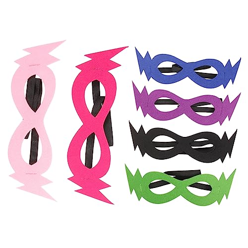 TOBBOMEY 6 Stück Teiliges und Damen Weiche Filz Augenmasken in Farben Leichte Karnevalsmasken für Fasching Maskerade Halloween und Kostümparty Bequem und Langlebig von TOBBOMEY