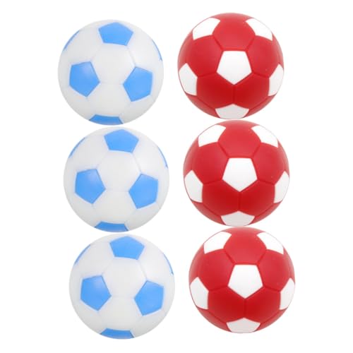 TOBBOMEY 6 Stück Tischfußballbälle mit Matter Oberfläche Abriebfest und Farblich Sortiert Rot weiß Blau weiß Ersatzbälle für Mini Tischkicker und Tisch Soccer Spiel für Erwachsene und von TOBBOMEY