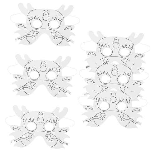 TOBBOMEY 6 Stück Weiße DIY Papiermasken zum Bemalen Leere Cosplay Masken für Halloween Karneval Kindergeburtstag Kreative Bastelmasken mit Elastischem Band für Malerei und Dekoration TOBBOMEY 6 Stück Weiße DIY Papiermasken zum Bemalen Leere Cosplay Masken für Halloween Karneval Kindergeburtstag Kreative Bastelmasken mit Elastischem Band für Malerei und Dekoration von TOBBOMEY