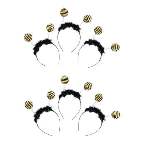 TOBBOMEY 6 Stücke Biene Hair Hoop Performance Biene Hair Hoop Party Kinder Tier Kopfschmuck TOBBOMEY 6 Stücke Biene Hair Hoop Performance Biene Hair Hoop Party Kinder Tier Kopfschmuck von TOBBOMEY