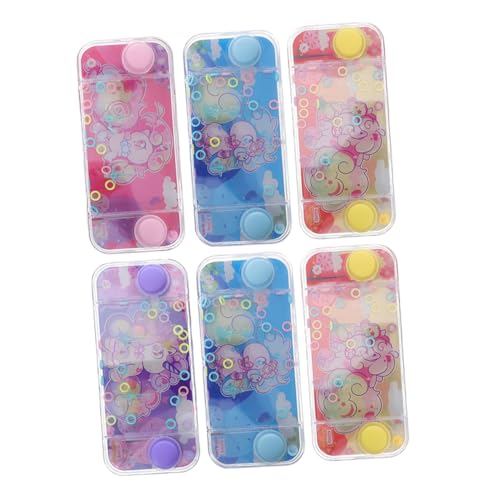 TOBBOMEY 6 Stücke Kinder Wasser Ring Wasser Spiel Handheld Spiel Wasser Ring Spiel Handheld Toss Spiel Reise Spiele Toss Ring Spiel Wasser Ring Spielzeug von TOBBOMEY