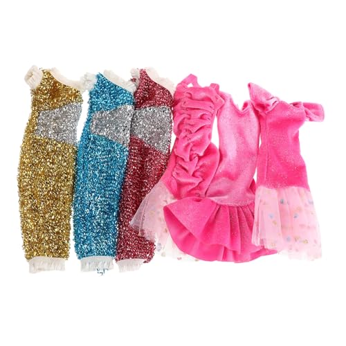 TOBBOMEY 6 Teiliges Babydoll Kleid Mit Pailletten, Für Maskenbälle, EIN Schulter Kleid, EIN Schulter Satin Ballkleid, Puppen Sommerkleidung, EIN Schulter Satinkleid, EIN Schulter TOBBOMEY 6 Teiliges Babydoll Kleid Mit Pailletten, Für Maskenbälle, EIN Schulter Kleid, EIN Schulter Satin Ballkleid, Puppen Sommerkleidung, EIN Schulter Satinkleid, EIN Schulter von TOBBOMEY