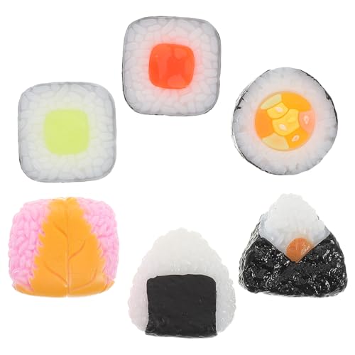 TOBBOMEY 6-teilige Simulations-Sushi-Modelle: Künstliche Japanische Sushi-Modelle – Realistische Dreieckige Onigiri-essensrequisiten Für Bento-displays, Fotografie Und Demonstrationen Im TOBBOMEY 6-teilige Simulations-Sushi-Modelle: Künstliche Japanische Sushi-Modelle – Realistische Dreieckige Onigiri-essensrequisiten Für Bento-displays, Fotografie Und Demonstrationen Im von TOBBOMEY