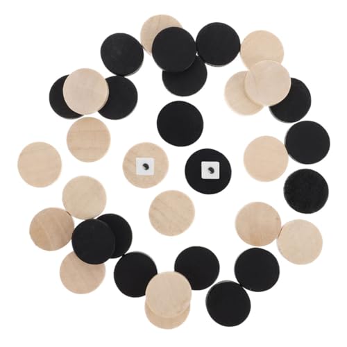 TOBBOMEY 60 Stück Teiliges Holz Schach Damespielset Langlebige Spielsteine mit Geeignet für Erwachsene Brettspielzubehör für Backgammon und Schachfans von TOBBOMEY