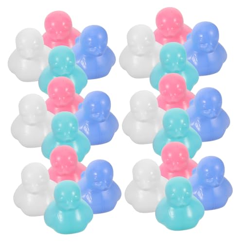 TOBBOMEY 64 Stück Teiliges Enten-ballset Buntes Schwimmspielzeug aus Stabilem Pe-Kunststoff Leichte Wasserfeste Bälle für Junge Mädchen Geeignet für Ballbecken Badewanne und von TOBBOMEY
