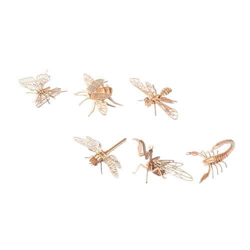 TOBBOMEY 6Stücke Holzpuzzle Teiliges DIY Insektenmodell für Kreatives Basteln Kompakte Holzbausätze für Dekoration und Spielspaß TOBBOMEY 6Stücke Holzpuzzle Teiliges DIY Insektenmodell für Kreatives Basteln Kompakte Holzbausätze für Dekoration und Spielspaß von TOBBOMEY