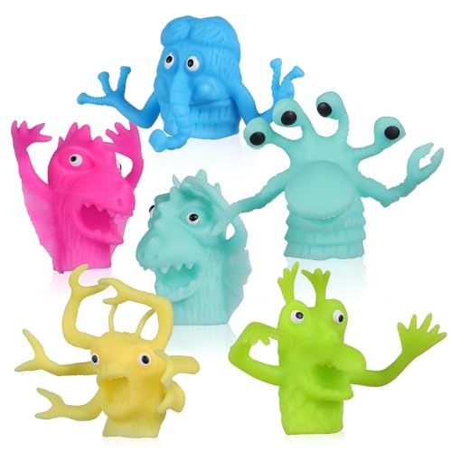 TOBBOMEY 6Stücke Teiliges Fingerpuppen für Kreatives DIY Weiche Handpuppen für Fantasieaktivitäten zu Kindertagen und Weihnachten Fördert Kommunikation von TOBBOMEY