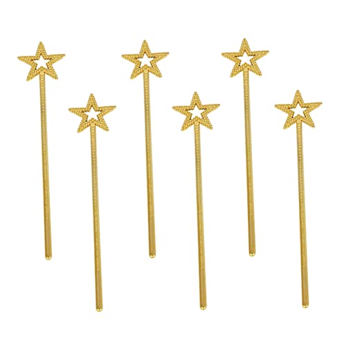 TOBBOMEY Mädchen Geburtstag Party Set 6 Stücke Kunststoff Fee Sticks Stern Design Prinzessin Engel Fee Stern Party Zubehör von TOBBOMEY