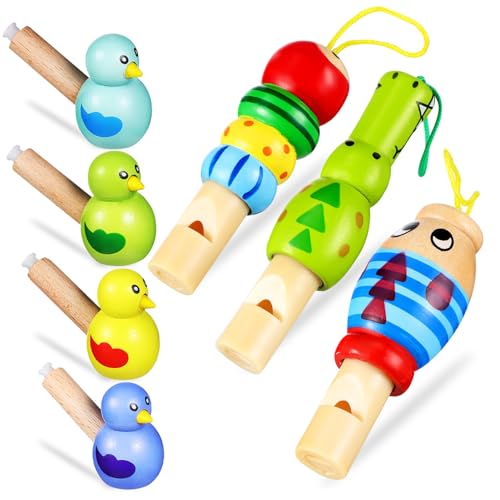 TOBBOMEY 7 Stück Holzpfeifen Teilig mit Vogelpfeifen und Tiermotiven Kindgerechtes Leichtes Glattes Holzspielzeug Pädagogisch Wertvolles Pfeifenset für Kleinkinder und Zufällige Farbe TOBBOMEY 7 Stück Holzpfeifen Teilig mit Vogelpfeifen und Tiermotiven Kindgerechtes Leichtes Glattes Holzspielzeug Pädagogisch Wertvolles Pfeifenset für Kleinkinder und Zufällige Farbe von TOBBOMEY