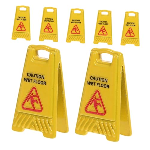 TOBBOMEY 7 Stück Teiliges Miniatur Warnschild Gelb Mini Bodenwarnschilder für Puppenhaus Dekoration Sicherheitszeichen für Vielseitig für Garten und Tischdisplay TOBBOMEY 7 Stück Teiliges Miniatur Warnschild Gelb Mini Bodenwarnschilder für Puppenhaus Dekoration Sicherheitszeichen für Vielseitig für Garten und Tischdisplay von TOBBOMEY