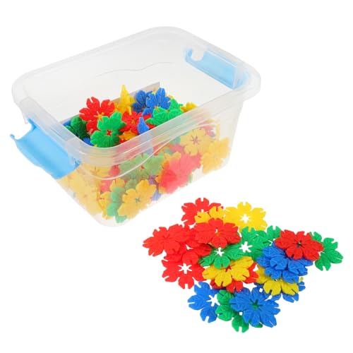 TOBBOMEY Pädagogisches Bausteine-Set 70-teilig Spielzeug Mit Schneeflocken-Design Fördert Kognitive Fähigkeiten Zur Problemlösung von TOBBOMEY