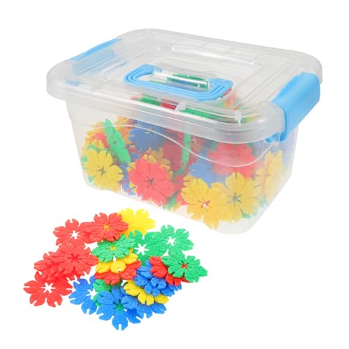 TOBBOMEY 70 Teiliges Set Mit Bausteinen In Aufbewahrungsbox, Bauspielzeug, Lernspielzeug, Kleine Bausteine, Sensorisches Spielzeug Für Kleinkinder, Steckscheiben Spielzeug, Montessori von TOBBOMEY