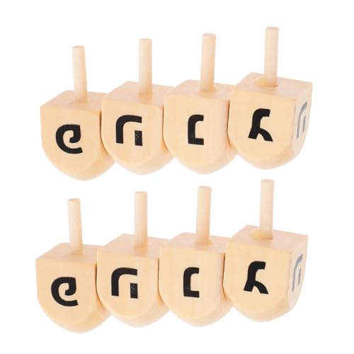 TOBBOMEY 8 Holz-Dreidel: Chanukka-Dreidel Aus Holz – Lustige Indoor-Spiele Für Kinder – Holzkreisel Für Jüdische Familientreffen TOBBOMEY 8 Holz-Dreidel: Chanukka-Dreidel Aus Holz – Lustige Indoor-Spiele Für Kinder – Holzkreisel Für Jüdische Familientreffen von TOBBOMEY