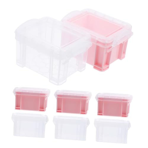 TOBBOMEY 8 Stück Mini Aufbewahrungsbox, Mini Behälter Mit Deckel, Kunststoff, Kleine Aufbewahrungsbehälter, Perlenbehälter Mit Deckel, Mini Boxen, Kleiner Behälter, Mini von TOBBOMEY