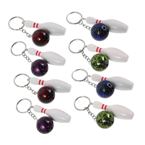 TOBBOMEY 8 Stück Teiliges Bowling Schlüsselanhänger Dekorative Handtaschen Anhänger Authentische Bowlingkugel Design Bunte Sport Souvenirs Geschenkideen für Kindergeburtstag und TOBBOMEY 8 Stück Teiliges Bowling Schlüsselanhänger Dekorative Handtaschen Anhänger Authentische Bowlingkugel Design Bunte Sport Souvenirs Geschenkideen für Kindergeburtstag und von TOBBOMEY