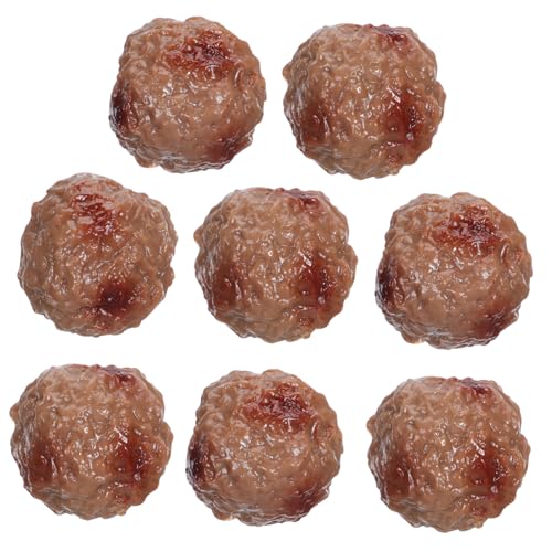 TOBBOMEY 8 Stück Teiliges Lebensnahe Fleischbällchen aus Realistische Simulation für Küchendekoration Fotografie Requisiten Langlebige Farbintensive Deko für Grillfans und Food Displays TOBBOMEY 8 Stück Teiliges Lebensnahe Fleischbällchen aus Realistische Simulation für Küchendekoration Fotografie Requisiten Langlebige Farbintensive Deko für Grillfans und Food Displays von TOBBOMEY