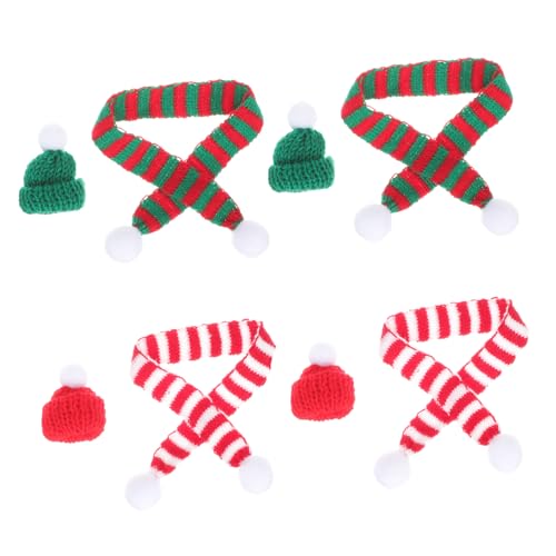 TOBBOMEY 8 Stück Teiliges Mini Strickmützen und Schals Weiche Handgestrickte Weihnachtsflaschendeko in Rot und Grün Vielseitige Mini Ornamente für Weinflaschen Puppen und Bastelprojekte TOBBOMEY 8 Stück Teiliges Mini Strickmützen und Schals Weiche Handgestrickte Weihnachtsflaschendeko in Rot und Grün Vielseitige Mini Ornamente für Weinflaschen Puppen und Bastelprojekte von TOBBOMEY