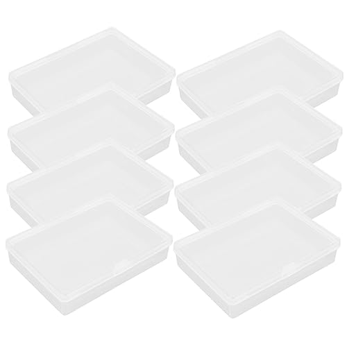 TOBBOMEY 8 Teilige Aufbewahrungsbox, Leere Pokerboxen, Pokerkoffer, Durchsichtige Kleine Perlenetuis, Transparente Pokerboxen, Leerer Halter, Plastikperlenetuis, Pokerkarten von TOBBOMEY