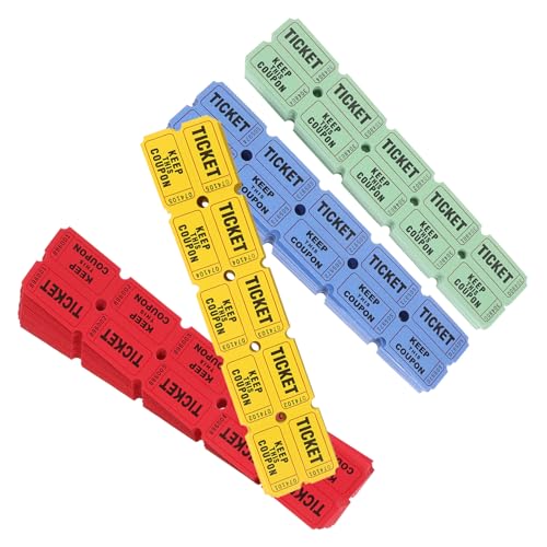 TOBBOMEY 800 Stück Ziehungstickets Papiertickets Partytickets Tombola Tickets Eintrittskarten Tickets Massentickets Für Party Event Ticketetiketten Partygeschenk Partybedarf Eventtickets von TOBBOMEY
