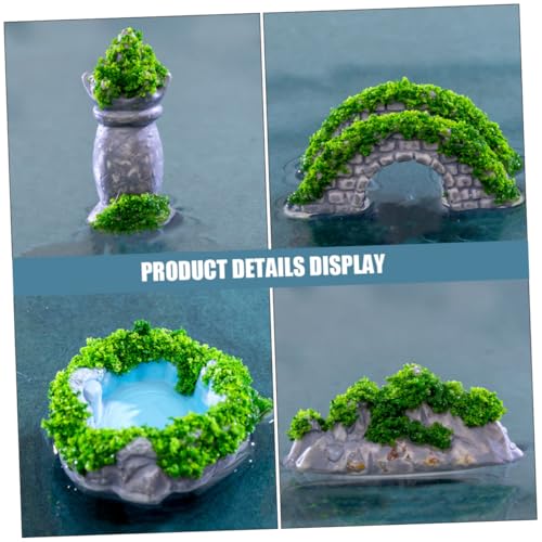 TOBBOMEY 9 Stück Teiliges Antike Gebäude aus Robustem Harz für Micro landschaften und Garten dekor Leicht Witterungsbeständig für Realistische Mini szenen Drinnen und Draußen von TOBBOMEY