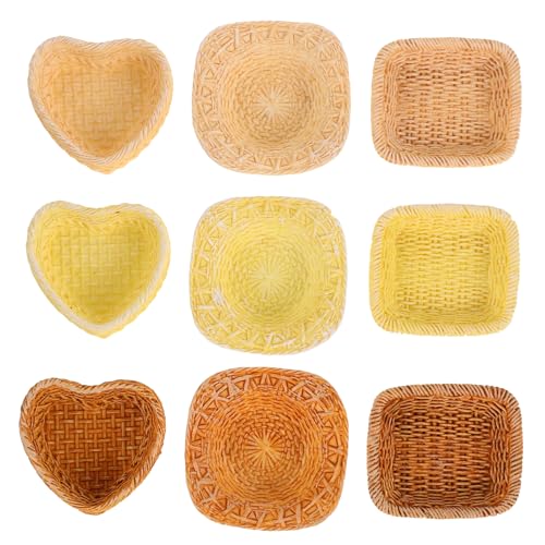TOBBOMEY 9 Teiliger Rattankorb Für Mikrolandschaften, Aufbewahrungskorb Für Miniatursachen, Kleiner Puppenhauskorb, Basteln, Puppenhausminiaturen, Zubehör, Miniatursachen, Minikorb, Mini TOBBOMEY 9 Teiliger Rattankorb Für Mikrolandschaften, Aufbewahrungskorb Für Miniatursachen, Kleiner Puppenhauskorb, Basteln, Puppenhausminiaturen, Zubehör, Miniatursachen, Minikorb, Mini von TOBBOMEY
