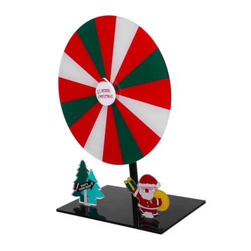 TOBBOMEY Acryl Raffle Turntable Weihnachts-drehspiel für Partys Tragbares Desktop Spinning Wheel für Preise Interaktives Spiel für Büro Schule und Weihnachtsfeiern TOBBOMEY Acryl Raffle Turntable Weihnachts-drehspiel für Partys Tragbares Desktop Spinning Wheel für Preise Interaktives Spiel für Büro Schule und Weihnachtsfeiern von TOBBOMEY