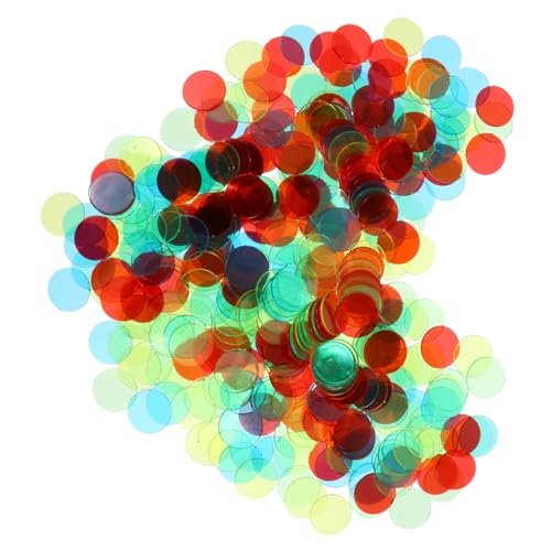 TOBBOMEY Bingo Chips Kunststoff Runde Zählchips Spielmarker Bunte Einfarbige Kunststoffchips Für Party Unterricht Zählen Sortieren Lernen Zufällige Farbe Zufällige Farbe von TOBBOMEY