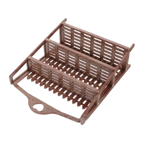 TOBBOMEY Blumenständer-Regalmodell Bücherregal für Puppen Puppenhaus bepflanzen Puppenhaus Zubehör Bastelbedarf Puppenhaus Puppenregale Mini-Puppenhauszubehör Plastik Brown von TOBBOMEY